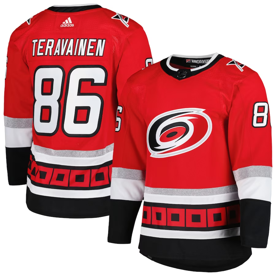 Men's Carolina Hurricanes Teuvo Teravainen #86 Red Jersey